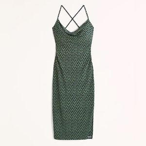 Cowl Neck Strappy Midi Dress